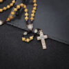 catholic rosary 10mm beads wooden with the medal of st. benedict and the jesus cross rosary necklace religious jewelry catholic rosary 10mm beads wooden with the medal of st. benedict and the jesus cross rosary necklace religious jewelry