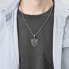 komi saint michael the archangel titanium steel necklace men's shield pendant jewelry