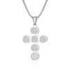 komi saint benedict's cross titanium steel pendant six round cross religious jewelry