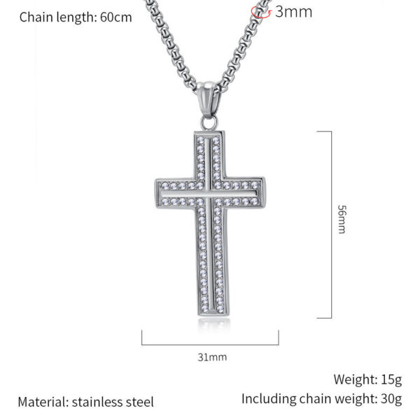 komi stainless steel rhinestone cross pendant necklaces for men boys christian cross pendant with 23.6 inch chain cross necklace komi stainless steel rhinestone cross pendant necklaces for men boys christian cross pendant with 23.6 inch chain cross necklace