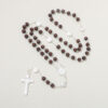 2024 Wholesale Handmade Wooden Saint Benedict Catholic Religious Rosary Jesus Alloy Cross Prayer Necklace Gifts