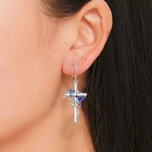 komi enamel bird cross necklace earrings sets for women silver cross pendant necklace bird cross drop dangle earrings for women komi enamel bird cross necklace earrings sets for women silver cross pendant necklace bird cross drop dangle earrings for women