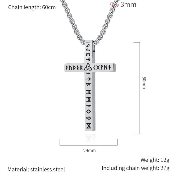 komi mens stainless steel viking text plain cross pendant necklace 24 inch rolo chain silver black gold cross necklace for boys komi mens stainless steel viking text plain cross pendant necklace 24 inch rolo chain silver black gold cross necklace for boys