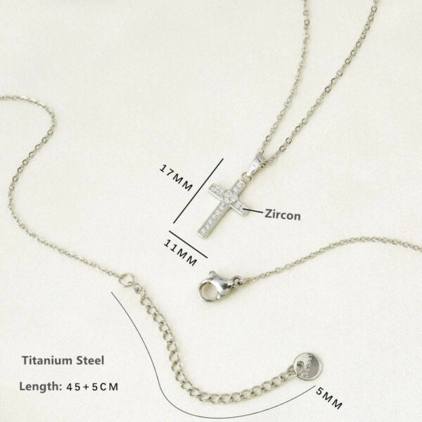 komi silver cubic zirconia cross necklace for women stainless steel zircon faith cross pendant necklaces jewelry gifts for girls komi silver cubic zirconia cross necklace for women stainless steel zircon faith cross pendant necklaces jewelry gifts for girls