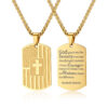 komi american flag stars and stripes cross military prayer necklace