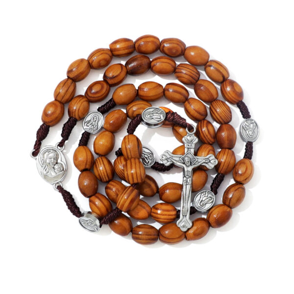 2d1779f6570006f53fa60573d6edadd9_H21847cce1ae045238fe4291b086f1aa9b_avif=close&webp=close Hot Sale Catholic Brown Wooden Rosary with Soil Jesus Cross Our Lady Alloy Braided Rope Necklace Religious Jewelry Men and Women