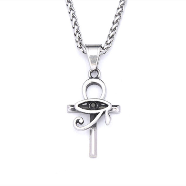komi egyptian necklace antique silver stainless steel egyptian horus eye ankh cross pendant necklaces jewelry gifts for men komi egyptian necklace antique silver stainless steel egyptian horus eye ankh cross pendant necklaces jewelry gifts for men