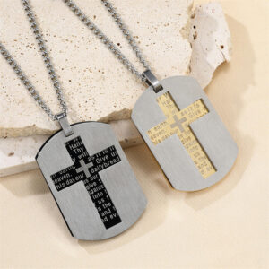 komi stainless steel jewelry cross pedant necklace wholesale