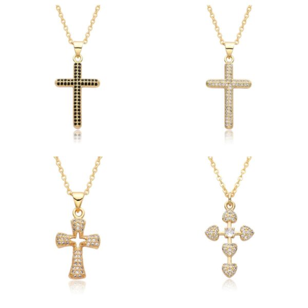 komi cz cross necklace for women 18k gold cross charm chain choker necklaces cubic zirconia cross pendant necklaces for women komi cz cross necklace for women 18k gold cross charm chain choker necklaces cubic zirconia cross pendant necklaces for women