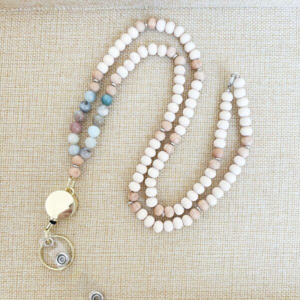 komi 2024 new design wood beads long necklace glasses lanyard necklace accessories komi 2024 new design wood beads long necklace glasses lanyard necklace accessories