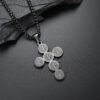 komi saint benedict's cross titanium steel pendant six round cross religious jewelry