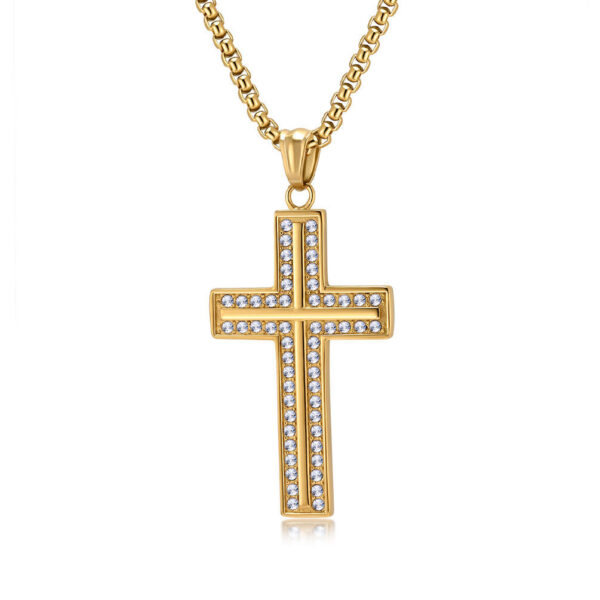 komi stainless steel rhinestone cross pendant necklaces for men boys christian cross pendant with 23.6 inch chain cross necklace komi stainless steel rhinestone cross pendant necklaces for men boys christian cross pendant with 23.6 inch chain cross necklace