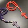 5099282a7bce202ec45e762d485ed119_Hfb7e9c410d734fff81df75b00e2543c4T_avif=close&webp=close 6x7mm Red Purple Wooden Beads Crucifix Rosary Religious Rosary Jewelry