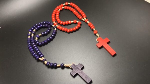 5099282a7bce202ec45e762d485ed119_Hfb7e9c410d734fff81df75b00e2543c4T_avif=close&webp=close 6x7mm Red Purple Wooden Beads Crucifix Rosary Religious Rosary Jewelry