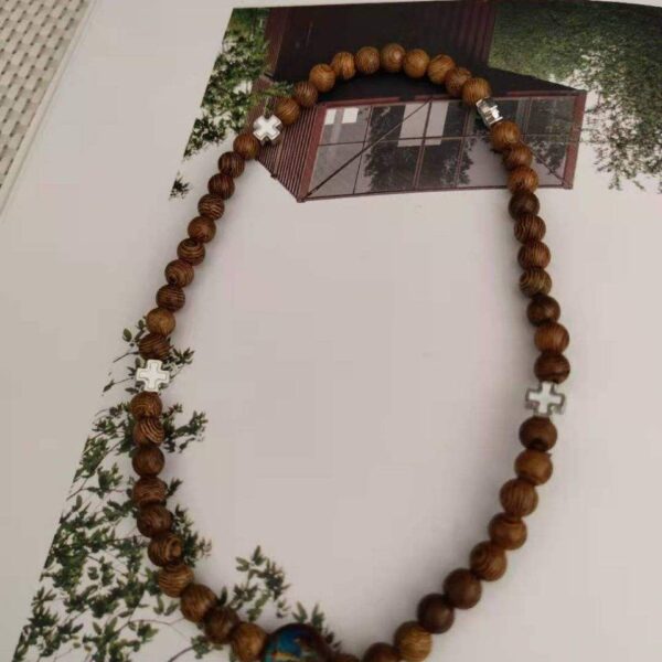 KOMI Rosary wings Wood Five-end Rosary Bracelet Jesus Rosary Cross Bracelet Jewelry