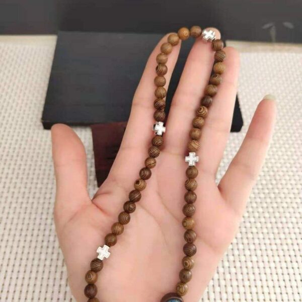 KOMI Rosary wings Wood Five-end Rosary Bracelet Jesus Rosary Cross Bracelet Jewelry