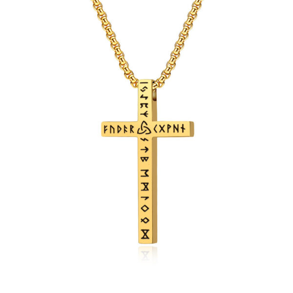 komi mens stainless steel viking text plain cross pendant necklace 24 inch rolo chain silver black gold cross necklace for boys komi mens stainless steel viking text plain cross pendant necklace 24 inch rolo chain silver black gold cross necklace for boys