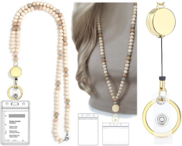 komi 2024 new design wood beads long necklace glasses lanyard necklace accessories komi 2024 new design wood beads long necklace glasses lanyard necklace accessories