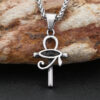 komi egyptian necklace antique silver stainless steel egyptian horus eye ankh cross pendant necklaces jewelry gifts for men komi egyptian necklace antique silver stainless steel egyptian horus eye ankh cross pendant necklaces jewelry gifts for men