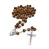 2024 new wooden beads hollow cross pendant necklace for women men catholic christ religious jesus rosary jewelry gif