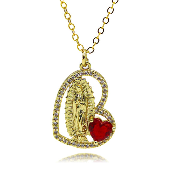 komi 18k gold plated cz heart virgin mary pendant necklace for women wedding necklaces gold virgin mary love heart necklace gift komi 18k gold plated cz heart virgin mary pendant necklace for women wedding necklaces gold virgin mary love heart necklace gift