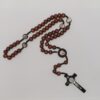 Hot Sale Wood Beads Rosary Necklaces Jesus Cross Catholic Religious Rosary Necklaces for Pary Jewelry Wholesale RN-174