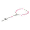 H0035407e1346480286ca4c07c05e35e34 Komi 8mm Christian Plastic Pink Heart Shaped Beads Rosary Crucifix Virgin Mary Pendant Bracelet