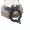 Komi Fashion Religious Men Women Cross Bracelets 10mm Wood Beaded Bracelet Elastic Bracelet Cuff Bangle Hand String Gifts