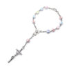 Komi Catholic Colorful Cross Beads Catholicism Religious Gift Crucifix Pendant Rosary Bracelet