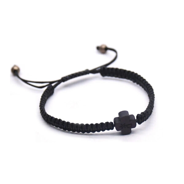 komi rosary adjustable cross wood bracelet catholic saints jesus prayer woven rope bracelets