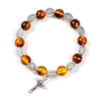 H29779ad0a3594aa0b1b5ce79d9397bf59 Komi Wholesale Metal Cross Imitate Amber Beads Crucifix Pendant Prayer Rosary Bracelet