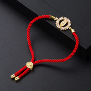 komi gold plated colorful crystal handmade bracelets catholicism women jewelry gift adjustable virgin mary bracelet (复制)