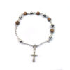 komi patron saint charm bracelets for women silver saint benedict medal rosary bracelet cord braided bracelet gift for women men (复制)