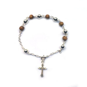 komi patron saint charm bracelets for women silver saint benedict medal rosary bracelet cord braided bracelet gift for women men (复制)