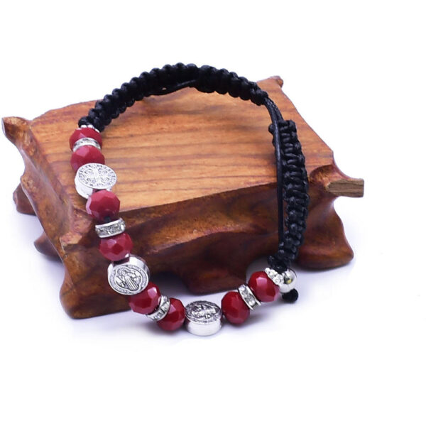 komi drop oil hand woven chinese knot saint benedict bracelet religious jewelry wholesale