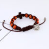 Komi Handmade Rosary Bracelet Adjustable Cross Wood Bracelet Catholic Saints Jesus Prayer Rope Bracelets