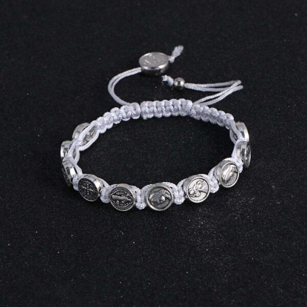 catholic handmade braided rosary bracelet st mary metal coin beaded bracelet cross classic prayer bracelets (复制) catholic handmade braided rosary bracelet st mary metal coin beaded bracelet cross classic prayer bracelets (复制)