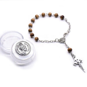 New Wood Rosary Santiago Cross Box Set Catholicism Gift Religious Prayer Beads Rosaries Bracelet