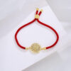 religious jewelry hand woven knot rope red st benedict rosary cross bracelet (复制)