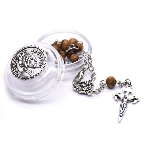 New Wood Rosary Santiago Cross Box Set Catholicism Gift Religious Prayer Beads Rosaries Bracelet