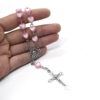 Hb4e4b8b6ea9b444fb0c6fcfd3f3647cff Komi 8mm Christian Plastic Pink Heart Shaped Beads Rosary Crucifix Virgin Mary Pendant Bracelet