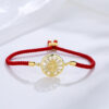 religious jewelry hand woven knot rope red st benedict rosary cross bracelet (复制)