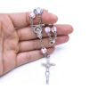 Komi Catholic Colorful Cross Beads Catholicism Religious Gift Crucifix Pendant Rosary Bracelet