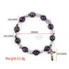 Fashion Acrylic Rosary Bracelet Religious Jewelry Round Hole Religious Figures Jesus Cross Gift Spot Wholesale
