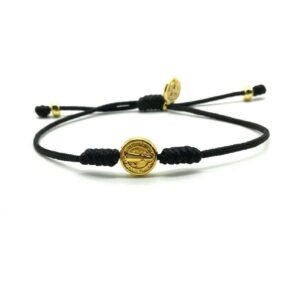 komi christian handmade woven rosary bracelet mary metal coin beaded cross classic prayer adjustable cord rope bracelets r 326
