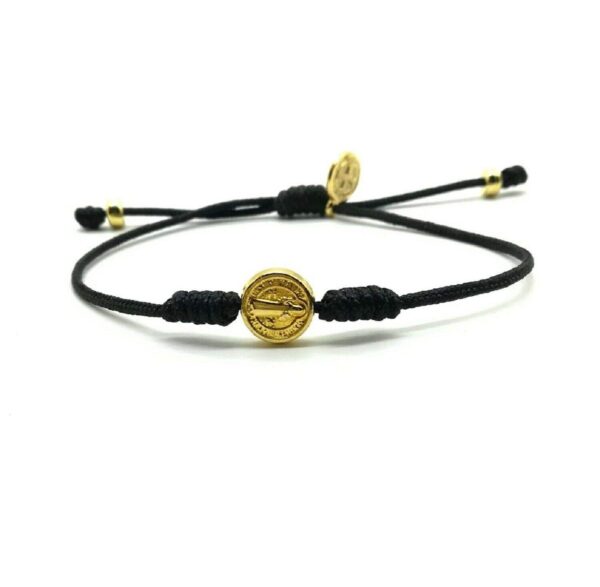 komi christian handmade woven rosary bracelet mary metal coin beaded cross classic prayer adjustable cord rope bracelets r 326