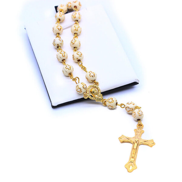 Hot Selling Religious Car Ornaments Catholic Gift Center Cross Bead Wild Bracelet Baptism Rosary Bracelets