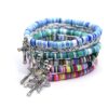 Komi Colorful Bohemian Style Polymer Soft Clay Christ Cross Pendant Elastic Rope Cross Border Bracelet