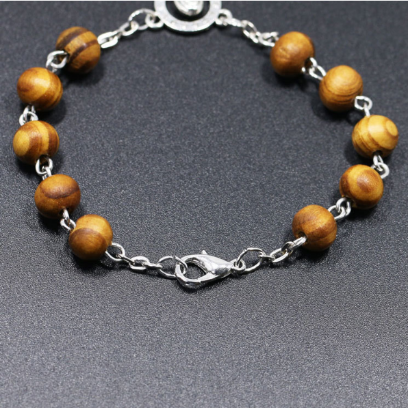 hot sell rosary bracelet wood beads jesus christ maria cross stock bracelet hot sell rosary bracelet wood beads jesus christ maria cross stock bracelet
