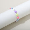 Komi Colored Heart Shaped Chaplet Holy Rosary Beads with Crucifix Bracelet Virgin Mary Children Rosary Bracelet
